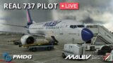 Real 737 Pilot LIVE | PMDG 737-600 | Flying Malev from Prague to Budapest