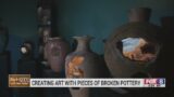 Roy's Folks: Creating art with pieces of broken pottery