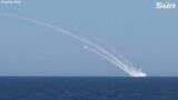 Russia's warship fleet launch missiles at Ukrainian targets