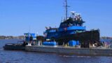 Spartan – Black and Blue Tugboat Delivers Liquid Salt