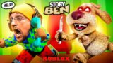 TALKING BEN Roblox Story!  Yes, No, Hahaha – FGTeeV vs. the Psycho Dog