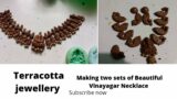 Terracotta Jewellery.Making of TwoVinayagar Necklace set in Tamil.