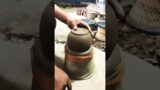 Terracotta clay pot Trimming and Burnishing ASMR edition #shorts #shortsfeed #viral