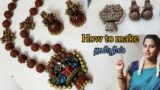 Terracotta jewellery aaram set making in tamil…@NB'S Terracotta Jewellery