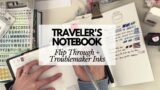 Traveler's Notebook Flip & Troublemaker Ink, Kakimori Brass Dip Pen