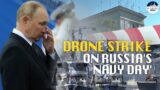 Ukraine blamed for drone attack on Black Sea fleet HQ in Crimea ahead of Putin's NAVY parade