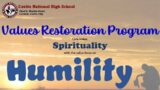 Values Restoration Program: HUMILITY