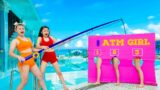 WOW!! HELLO SUMMER FISHING GIRL PRANK BATTLE NERF Dr CGirl Nerf Guns POPULAR FUN SWIMMING POOL PRANK