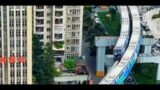 WoW! Monorail train near Xinshancun station on Chongqing metro line, China
