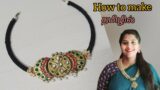 how to make terracotta choker set with kundhan stones in tamil