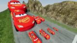 Big & Small Lightning Mcqueen vs DOWN OF DEATH in BeamNG.drive