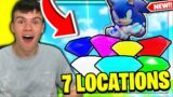 ALL *7* EMERALD LOCATIONS In Roblox Sonic Ultimate RPG!