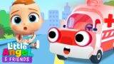 Ambulance Rescue Squad | Boo Boo Song | Little Angel And Friends Kid Songs
