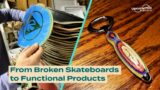 Artist Turns Broken Skateboards Into Functional Pieces #Shorts