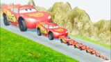 Big & Small Lightning Mcqueen vs DOWN OF DEATH in BeamNG.drive