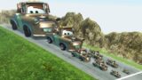 Big & Small Tow Mater vs DOWN OF DEATH – BeamNG.drive