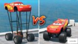 Big & Small long Lightning McQueen vs Down of Death Beamng drive #mcqueen #2