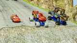 Big and Small Monster trucks McQueen vs Matter vs DOWN OF DEATH – BeamNG Drive