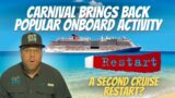 CARNIVAL BRINGS BACK POPULAR ONBOARD ACTIVITY | WE JUST ENTERED A SECOND CRUISE RESTART | GIVEAWAY