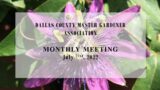 DCMGA Monthly Meeting July 2022