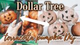 DIY TERRACOTTA PUMPKINS| DOLLAR TREE FALL DECOR| DIY PUMPKIN DECOR