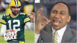 FIRST TAKE | Stephen A. "on fire" Packers QB Aaron Rodgers throws some shade at NFC North fans