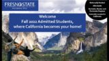 Fall 2022 Newly Admitted Student Webinar May 6, 2022