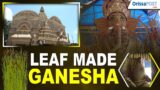 Ganesha idol made of Hogla leaves