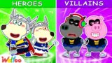 Heroes vs. Villains, Who Will Win? Wolfoo Pretend Play Superhero for Kids Wolfoo Series Kids Cartoon