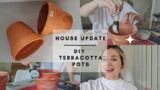 House update | DIY making terracotta pots look old