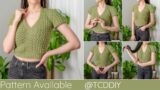 How to Crochet a Short Sleeve Top | Pattern & Tutorial DIY