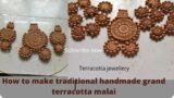 How to make traditional handmade terracotta malai/Terracotta jewellery.