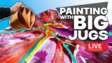 Impossible BIG CUP paint pour – 2 x Canvases, 4 x Cups, 19 x Colors!