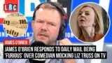 James O'Brien responds to Daily Mail being 'furious' over comedian mocking Liz Truss on TV