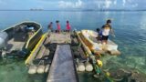 Kids fishing at the lagoon /Marshall Island