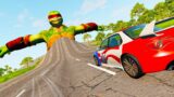 Lightning McQueen America Vs Ninja Turtle | Down Of Death | BeamNG.Drive