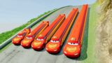 Long & Short Lightning Mcqueen vs DOWNOF DEATH in BeamNG.drive