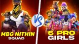 MBG NITHIN VS 6 PRO GIRLS – 3VS6 OP Gameplay – FREE FIRE TELUGU