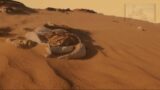 Mars: Perseverance Rover – Find a camp area with sand-submerged tents on the surface of Mars