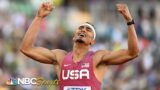 Michael Norman FINALLY GRASPS 400m World Title by holding off James in final steps | NBC Sports