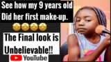 My 9 years old daughter explains how she does her makeup step by step, Her confidence will shock you
