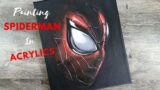 Painting Spiderman emerging from the shadows..! In Acrylics.