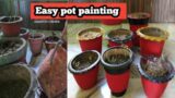 Paints Terracotta planter | best colour for pots | how to paints pots  |emulsion paint