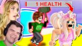 Playing Flee The Facility With 1 HEALTH With Jelly! (Roblox)