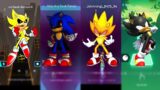 Super Sonic Exe vs Sonic Exe vs Fleetway Super Sonic vs Dark Sonic.