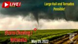 TORNADO OUTBREAK POSSIBLE in Nebraska! LARGE Hail & TORNADOES Possible | LIVE STORM CHASER
