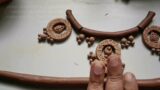Terracotta jewellery. Making viideo of traditional handmade necklace set.