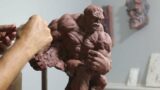 The Incredible Hulk sculpture in TerraCotta without an armature Part 2
