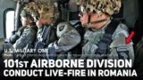 The U.S. Army 1st Battalion, 101 Airborne Division Conduct Air Assault Ops and Live-Fire in Romania