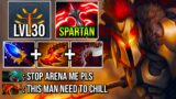 WTF Spartan Mars Overwhelming Spear to Arena 100% Counter DK & KK No Tank Allowed Dota 2